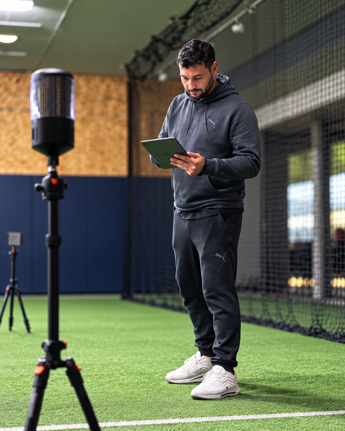 Coach Alexis conducting performance testing